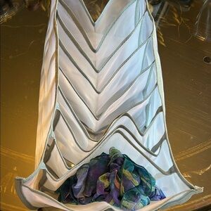 White and grey drawer organizers for shirts 8 slots set of 3